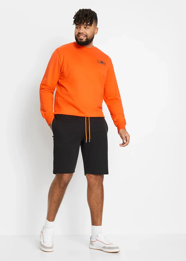 Bermuda sweat 100% coton, Couleur: noir