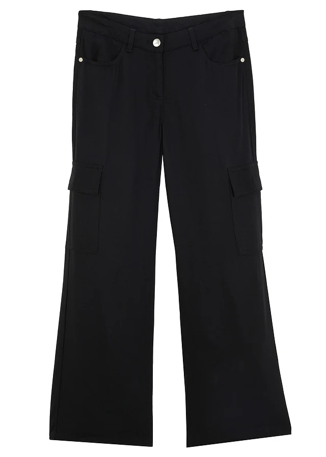 Pantalon cargo large en viscose fluide