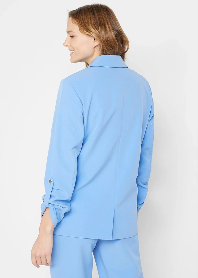 Oversized blazer, Kleur: middenblauw