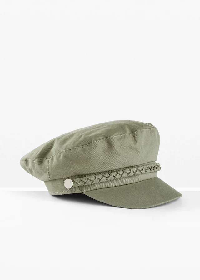 Casquette gavroche avec détail tressé