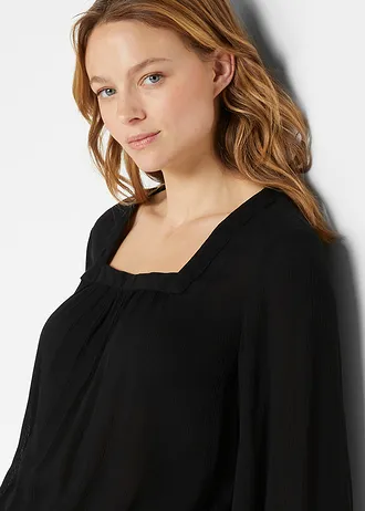 Blouse à encolure carrée • noir • Boutique bonprix
