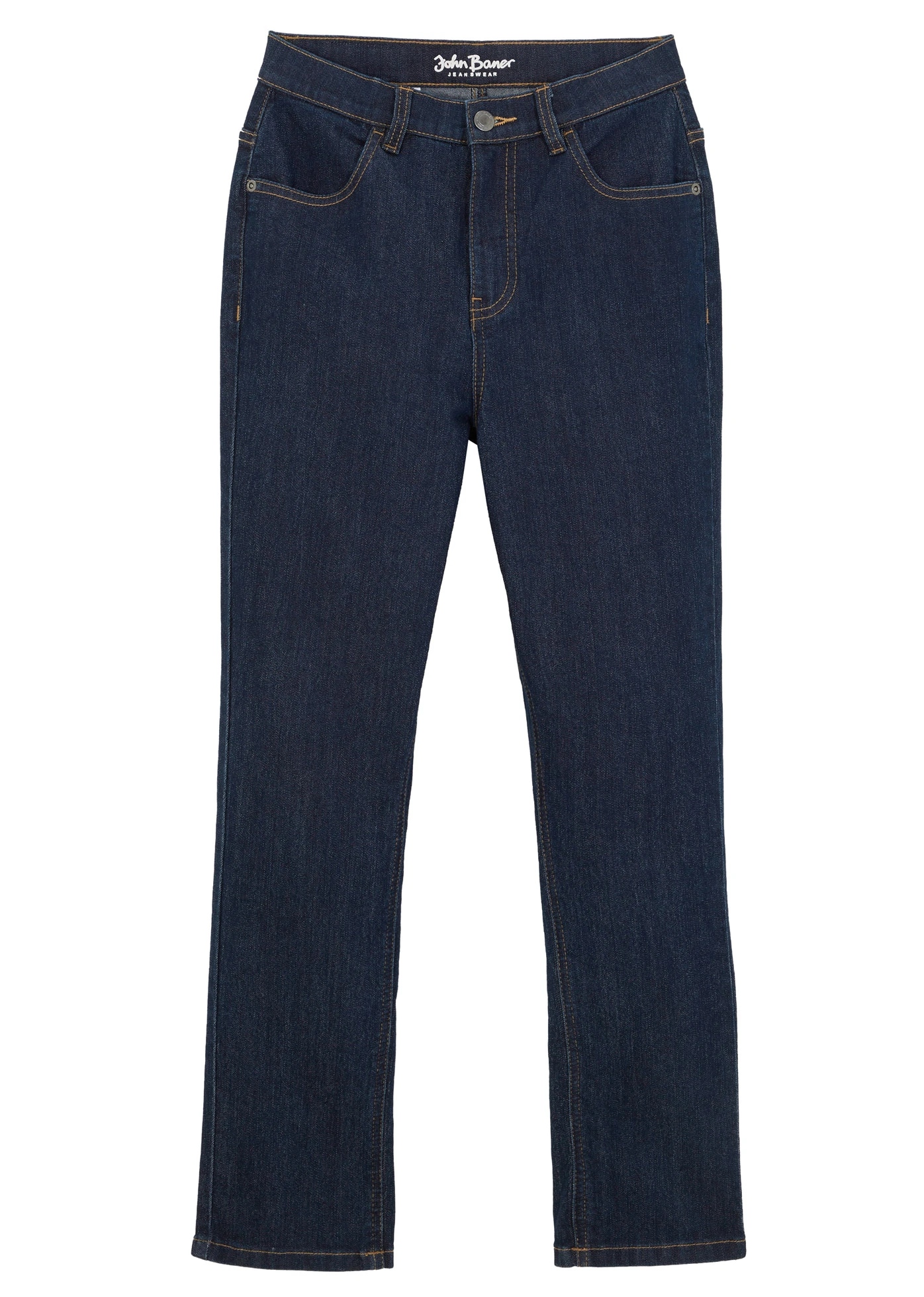 Slim fit stretch jeans, straight • donkerblauw denim • bonprix online shop