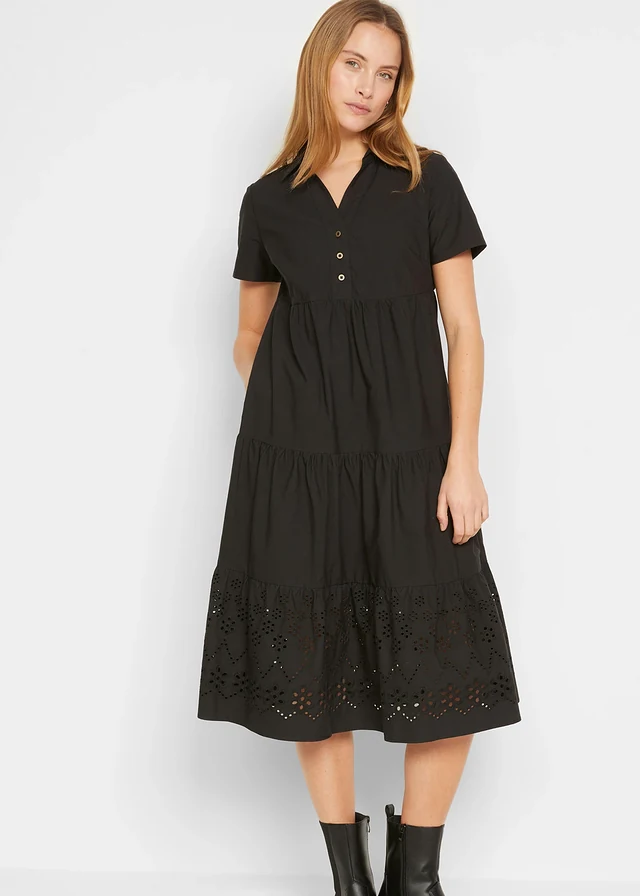 Robe 100% coton avec broderies anglaises • noir • product-page.page-title-suffix