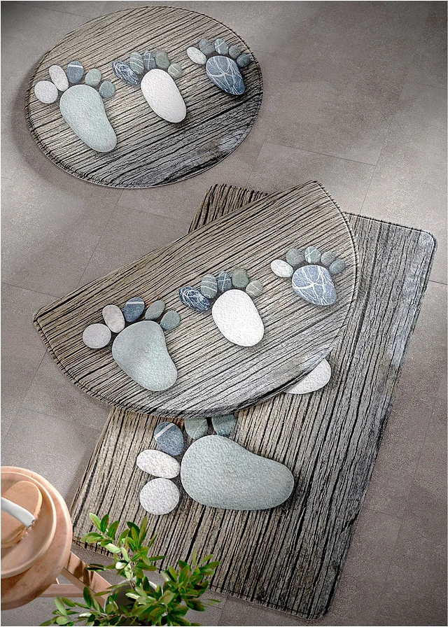 Tapis de bain à mémoire de forme, Couleur: gris