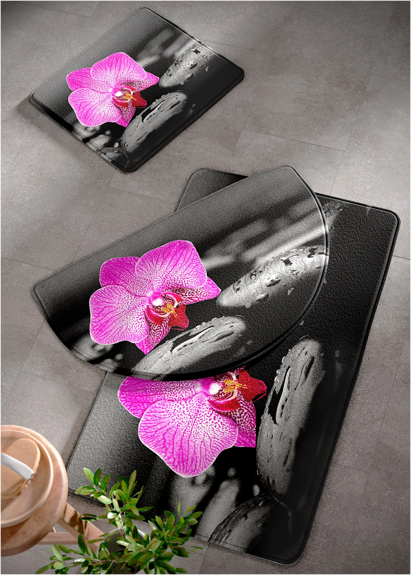 Covoraș de baie cu spumă memory • gri-pink • magazin bonprix