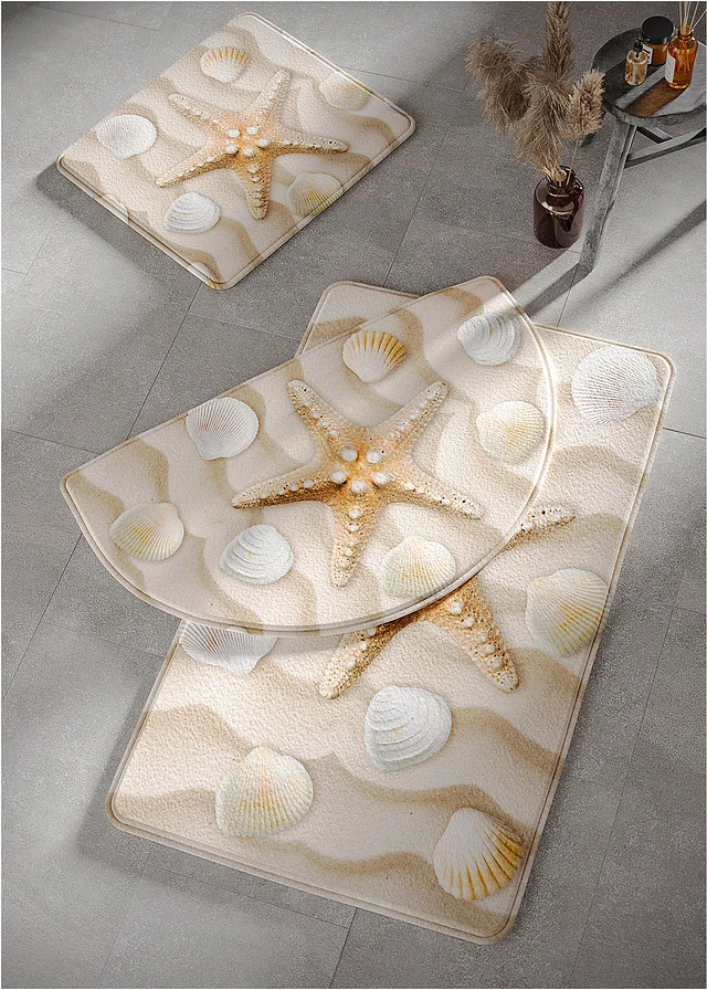 Badmat met memory foam, Kleur: crème