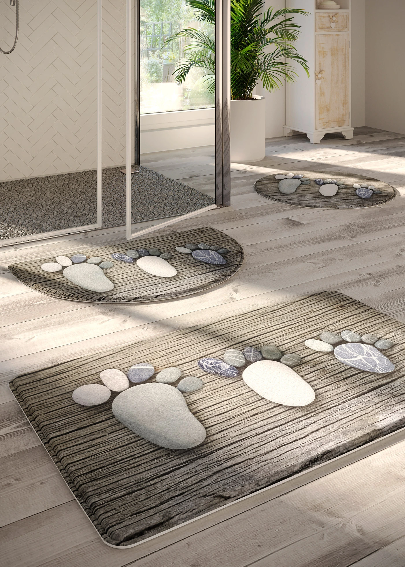 Tapis de bain à mémoire de forme • gris • Boutique bonprix