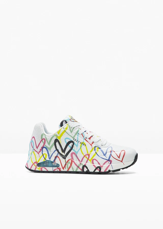 Pantofi sport Skechers cu memory foam, culoare: alb