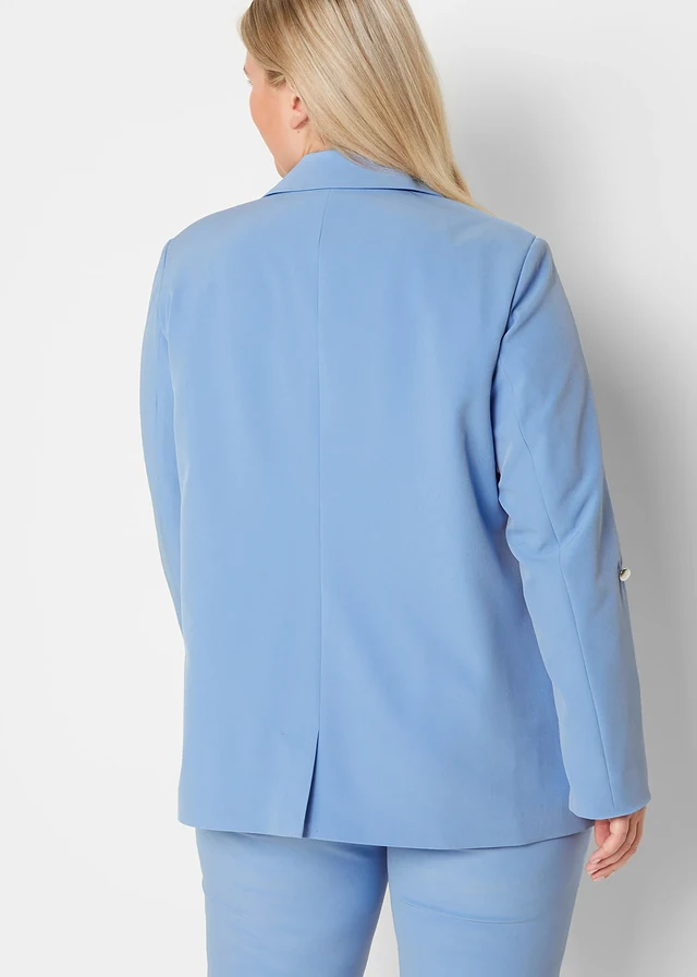 Blazer oversize, Couleur: bleu moyen