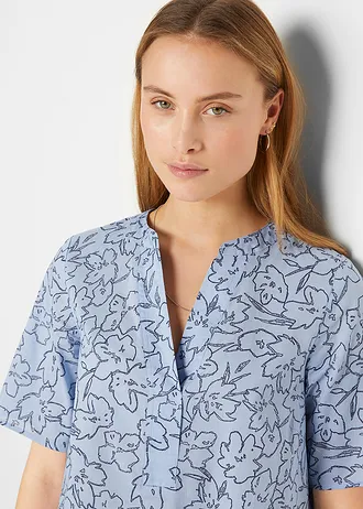 Tuniková halenka • perlově modrá/tmavě modrá • bonprix obchod