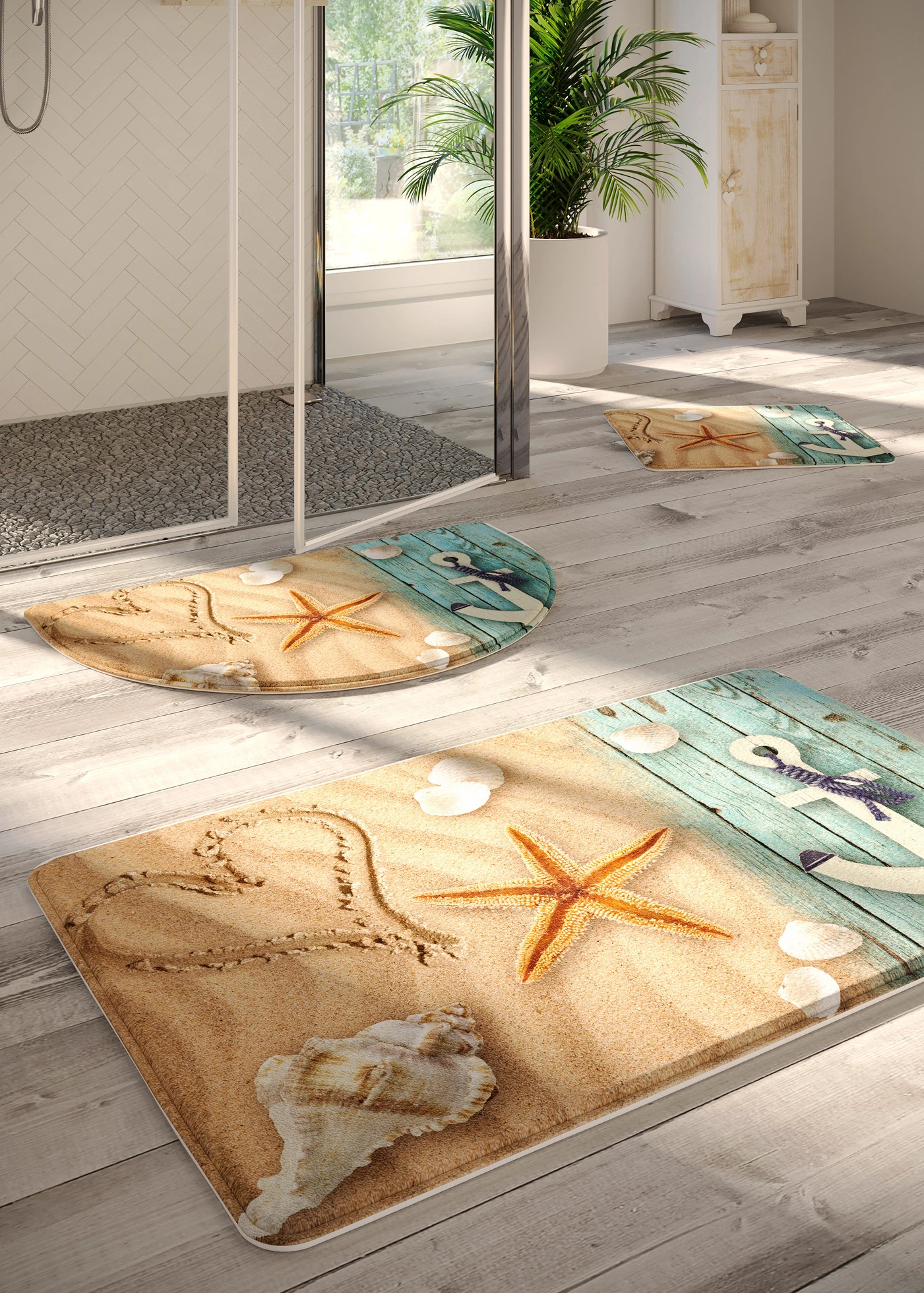 Tapis de bain à mémoire de forme • ecru • Boutique bonprix