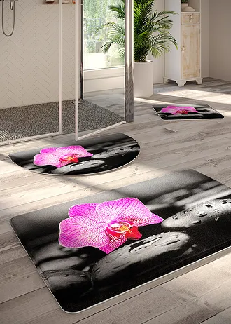 Covoraș de baie cu spumă memory • gri-pink • magazin bonprix