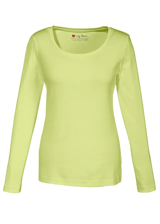 Bluză cu mâneci lungi din bumbac organic 100%