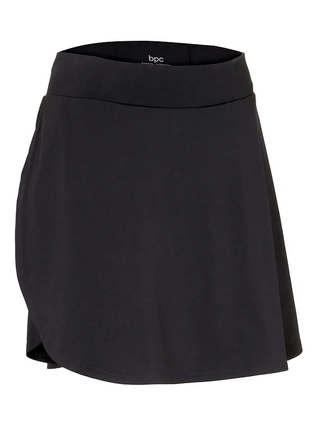 Sportovní sukně s integrovanými krátkými legínami, rychleschnoucí • černá • bonprix obchod