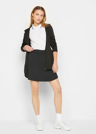 Sneldrogende sportrok met geïntegreerde biker short, Kleur: zwart