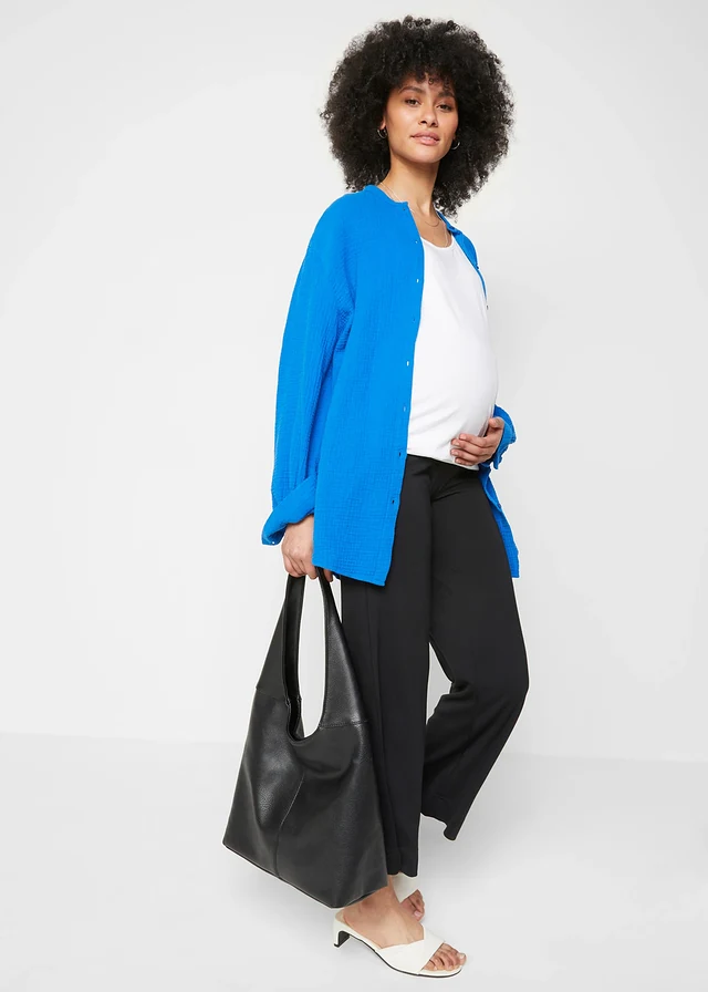Jupe-culotte de grossesse avec jambes 7/8, Couleur: noir