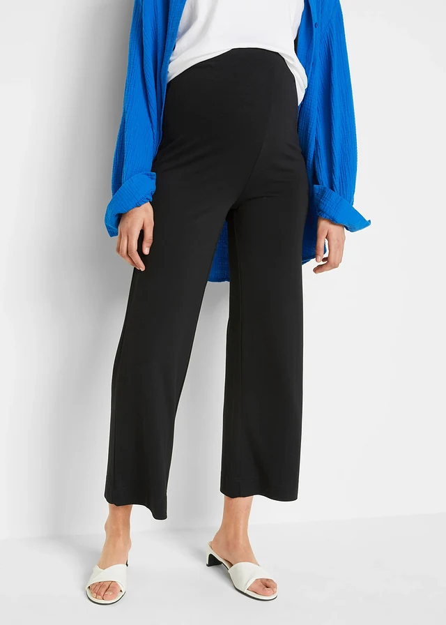 Jupe-culotte de grossesse avec jambes 7/8, Couleur: noir