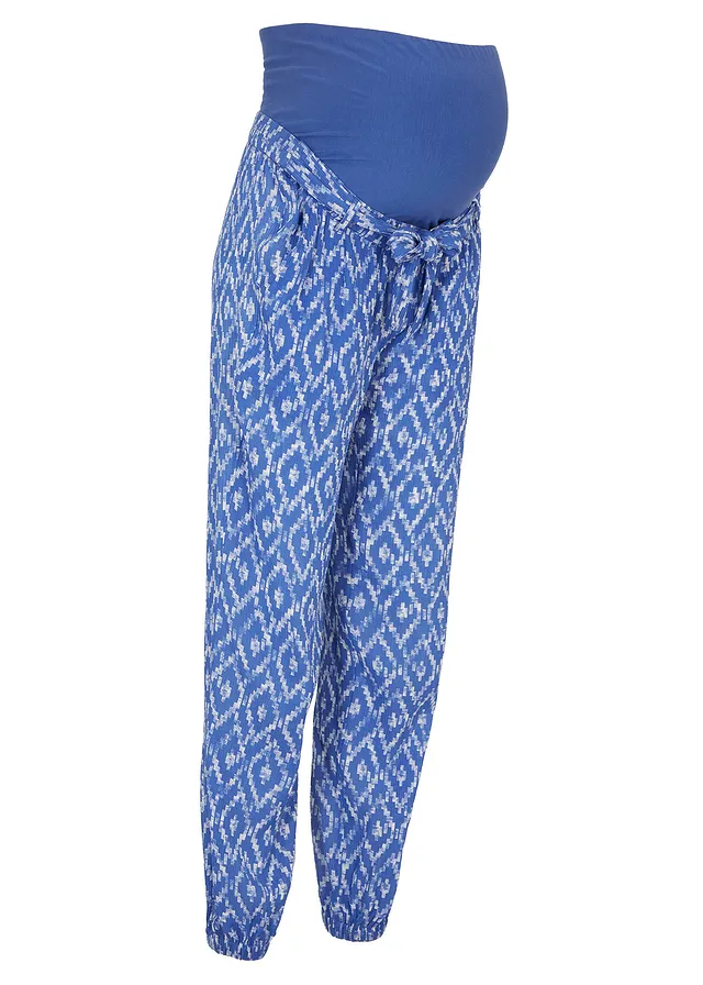 Pantaloni pentru gravide, loose fit, din viscoză subțire