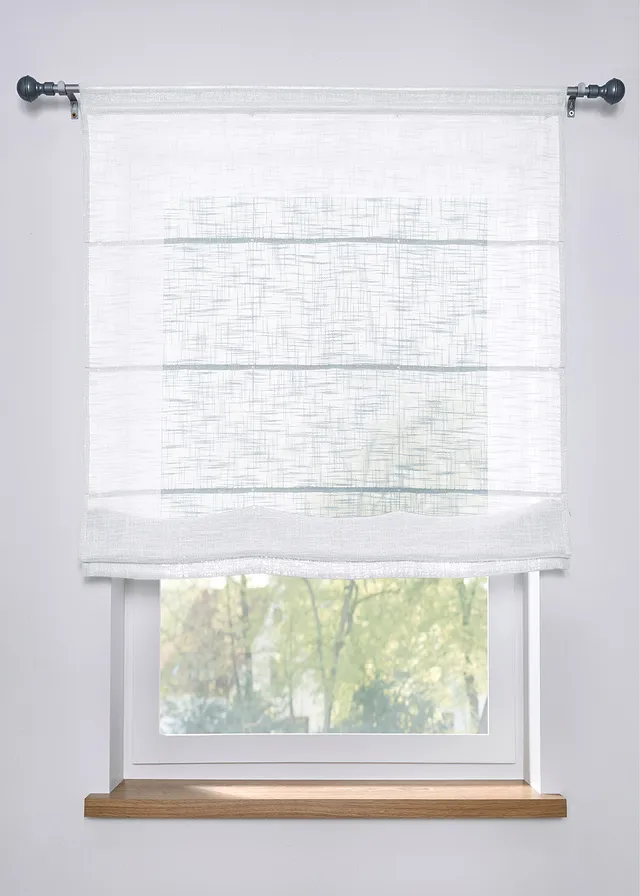 Store bateau texturé, Couleur: blanc