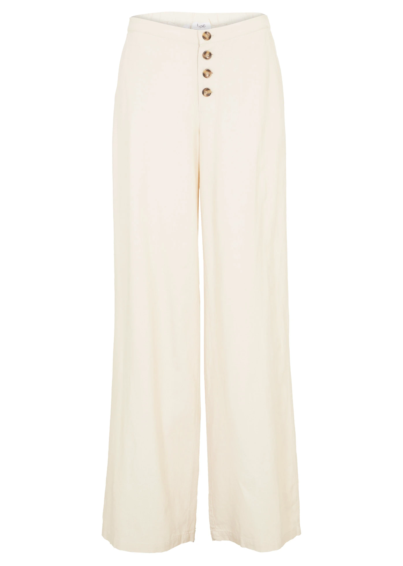 Pantalon palazzo en lin mélangé, long • beige sable • Boutique bonprix