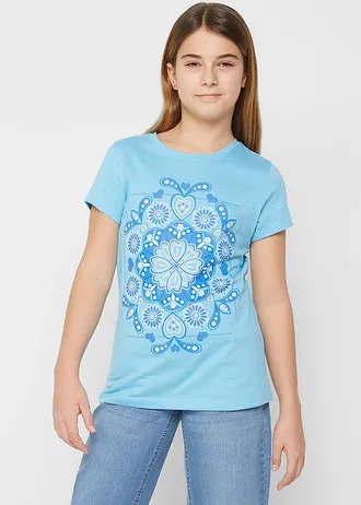 T-shirt 100% coton • bleu clair • Boutique bonprix