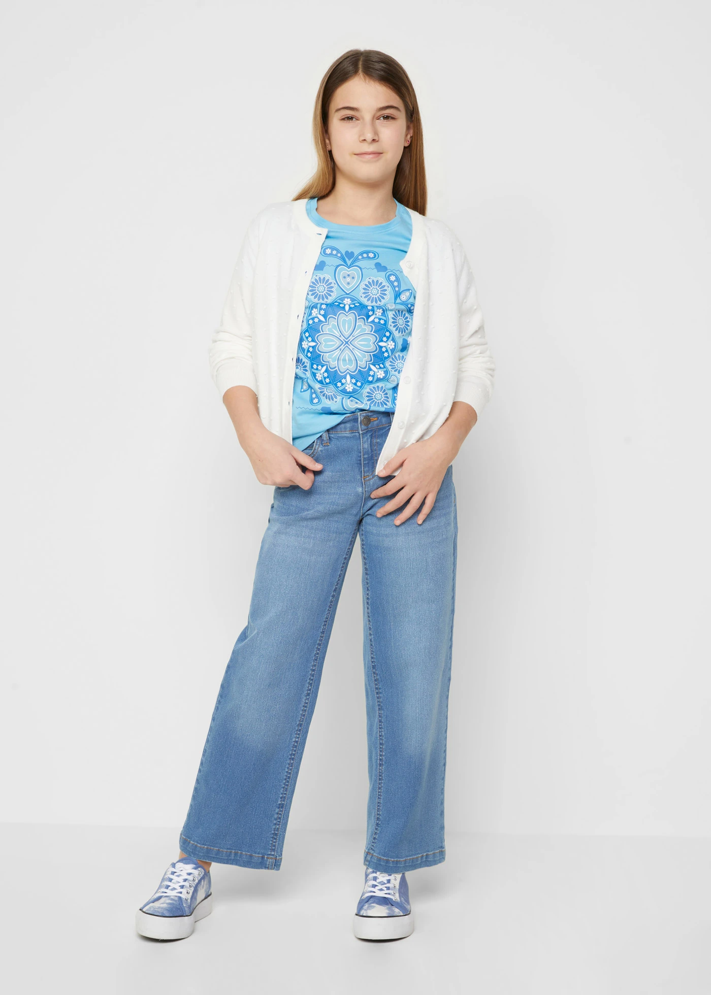 T-shirt van puur biologisch katoen • lichtblauw • bonprix online shop