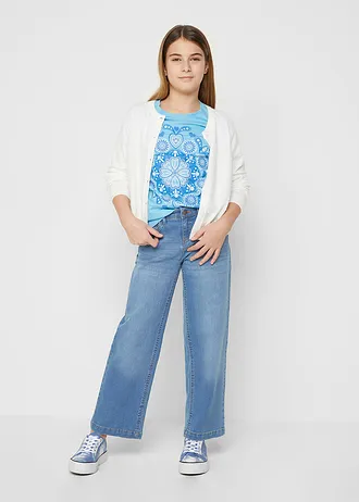 T-shirt z czystej bawełny organicznej • błękitny • sklep bonprix