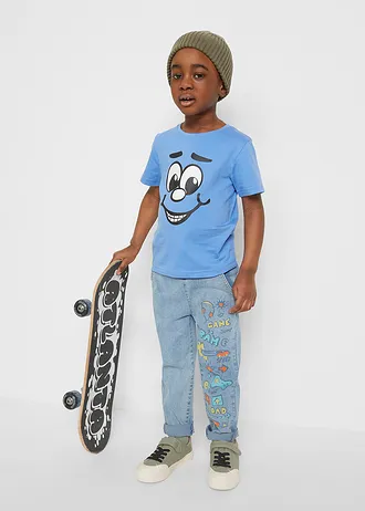 Tričko s organickou bavlnou (2 ks v balení) • mořská modrá+světle modrá • bonprix obchod