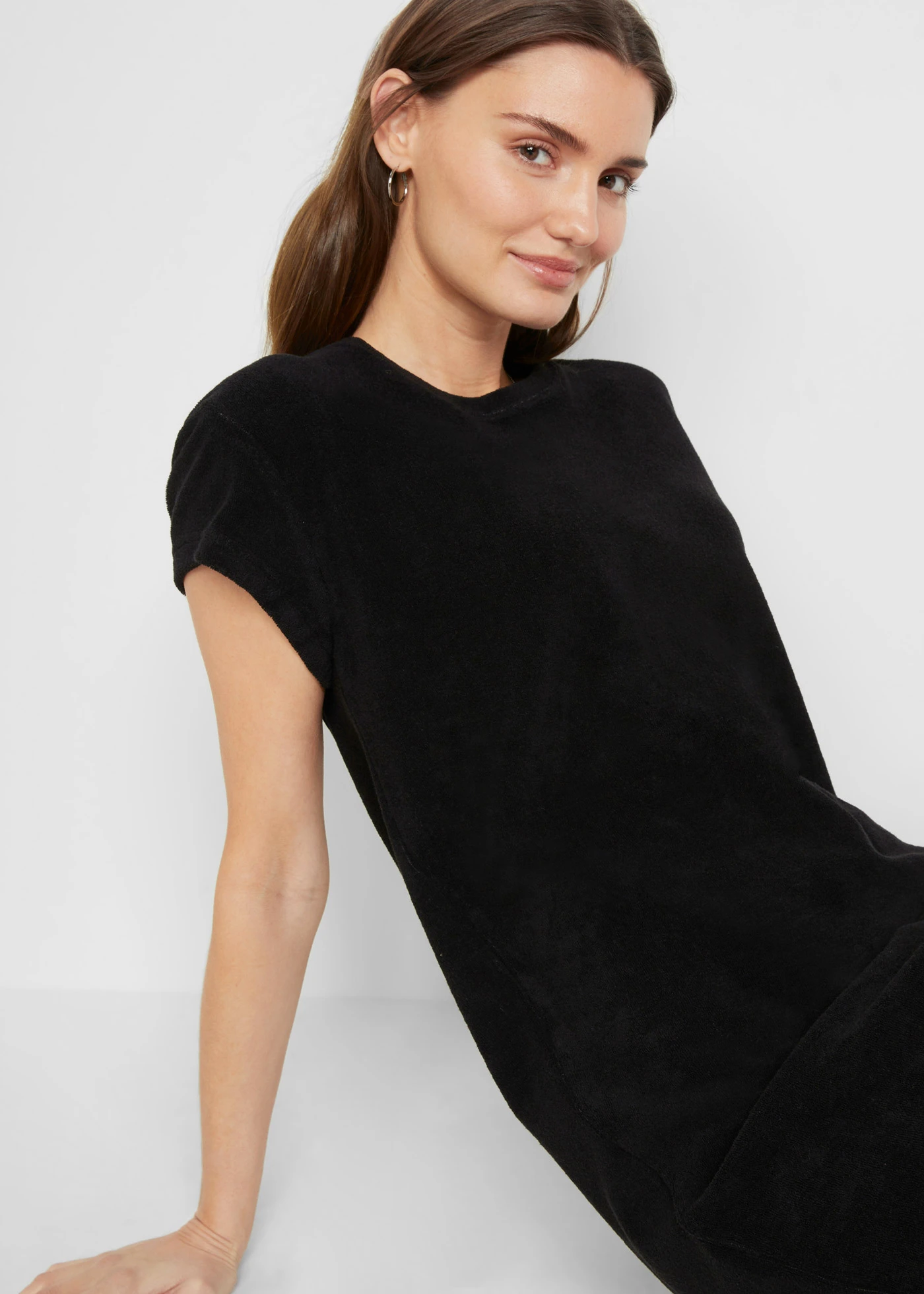 Robe en jersey éponge • noir • Boutique bonprix