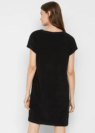 Robe en jersey éponge, Couleur: noir