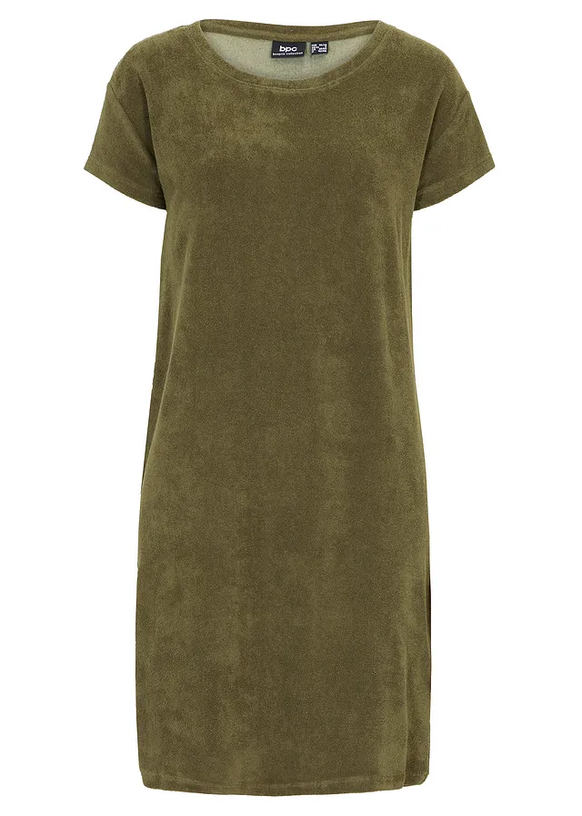 Rochie din tricot din frotir • oliv închis • magazin bonprix