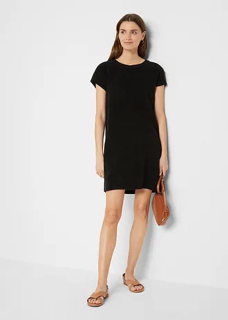Robe en jersey éponge, Couleur: noir