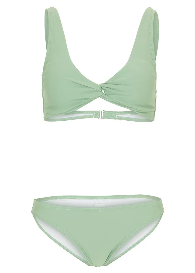 Costum de baie cu detaliu răsucit (set/2 piese)