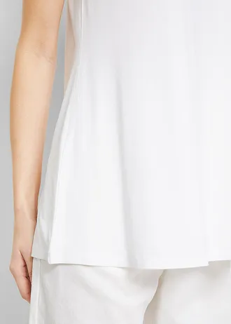 Lange top van zachte viscose (set van 2) • wit/zwart • bonprix online shop