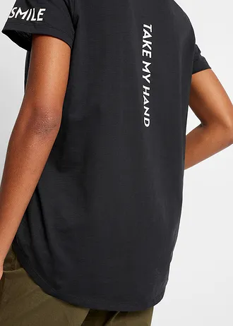 Shirt met print • zwart met print • bonprix online shop