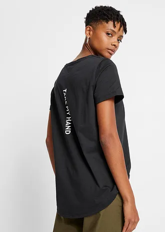 Shirt met print • zwart met print • bonprix online shop