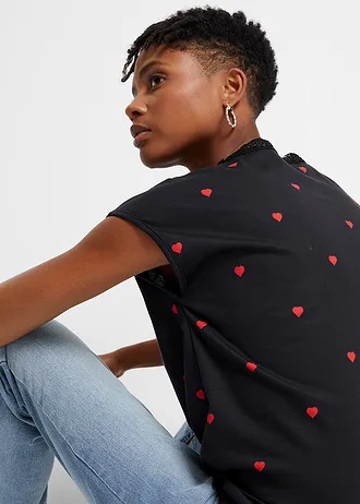 T-shirt 100% coton • noir imprimé • Boutique bonprix