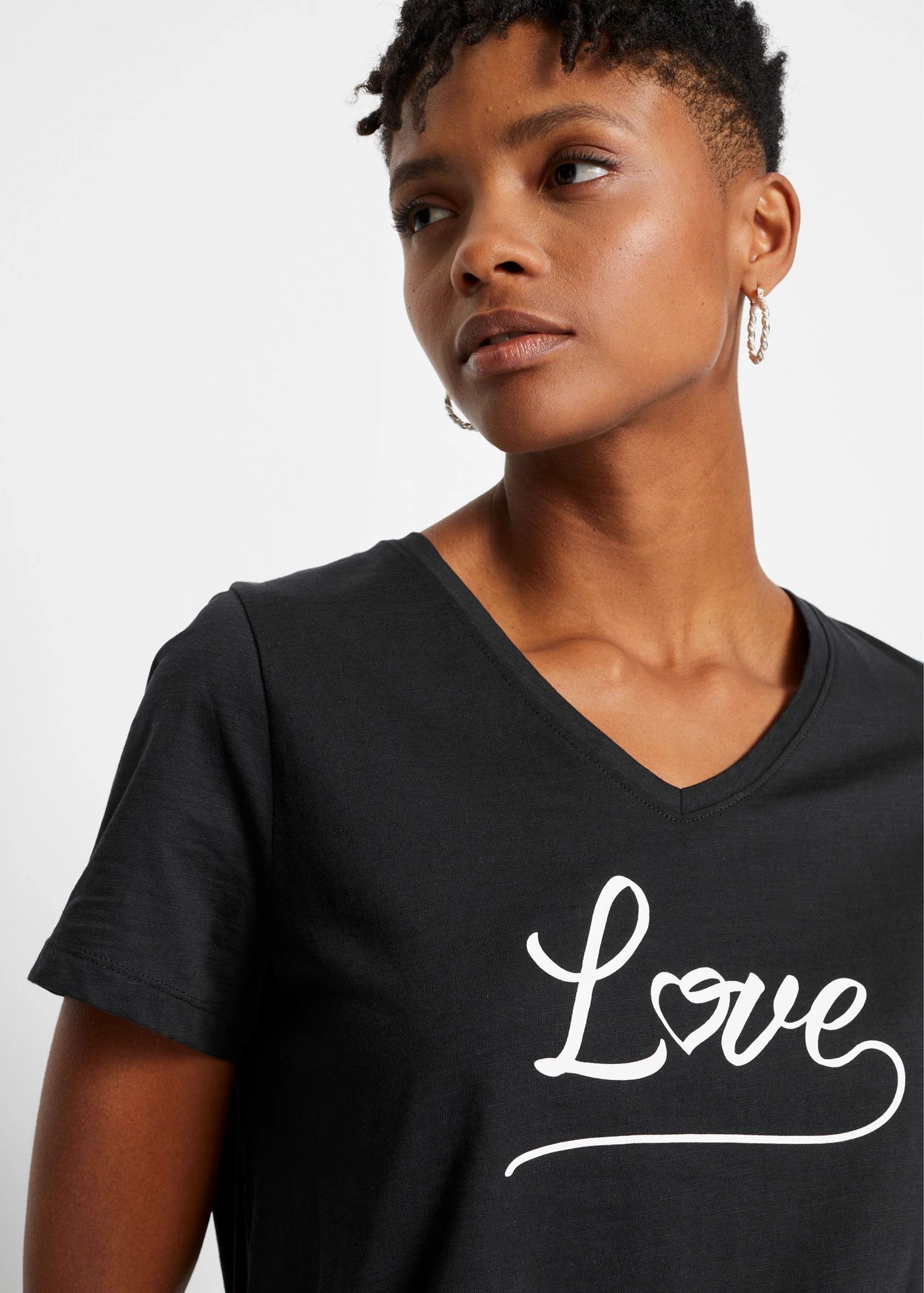 Tricou cu imprimeu • negru cu imprimeu • magazin bonprix