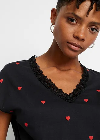 T-shirt 100% coton • noir imprimé • Boutique bonprix