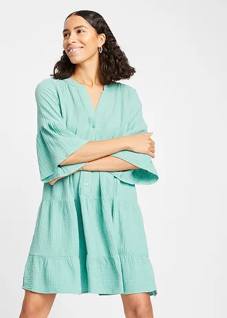 Robe-tunique 100% coton • vert sauge • Boutique bonprix