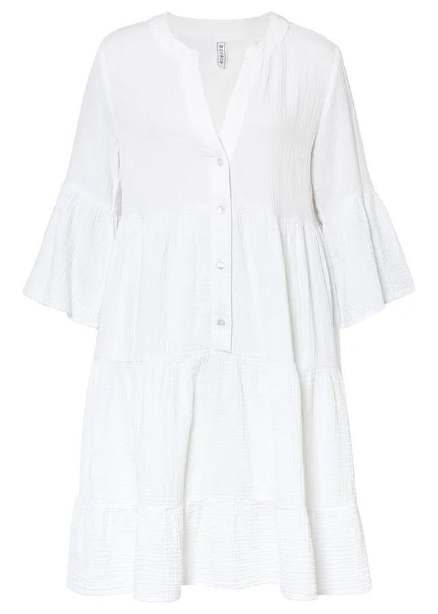 Robe-tunique 100% coton • blanc • Boutique bonprix