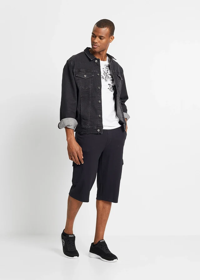 T-shirt, slim fit, Kleur: wit met print