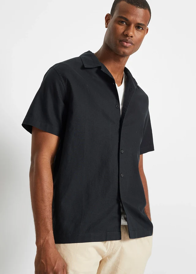 Chemise manches courtes légère, ample • noir • product-page.page-title-suffix