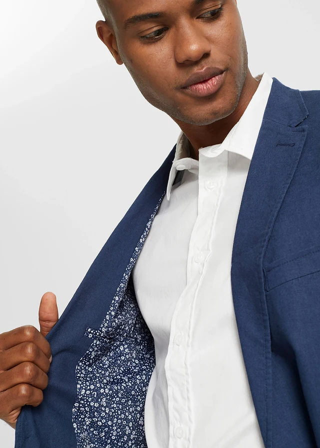 Veste de costume en lin majoritaire, Regular • bleu foncé • product-page.page-title-suffix