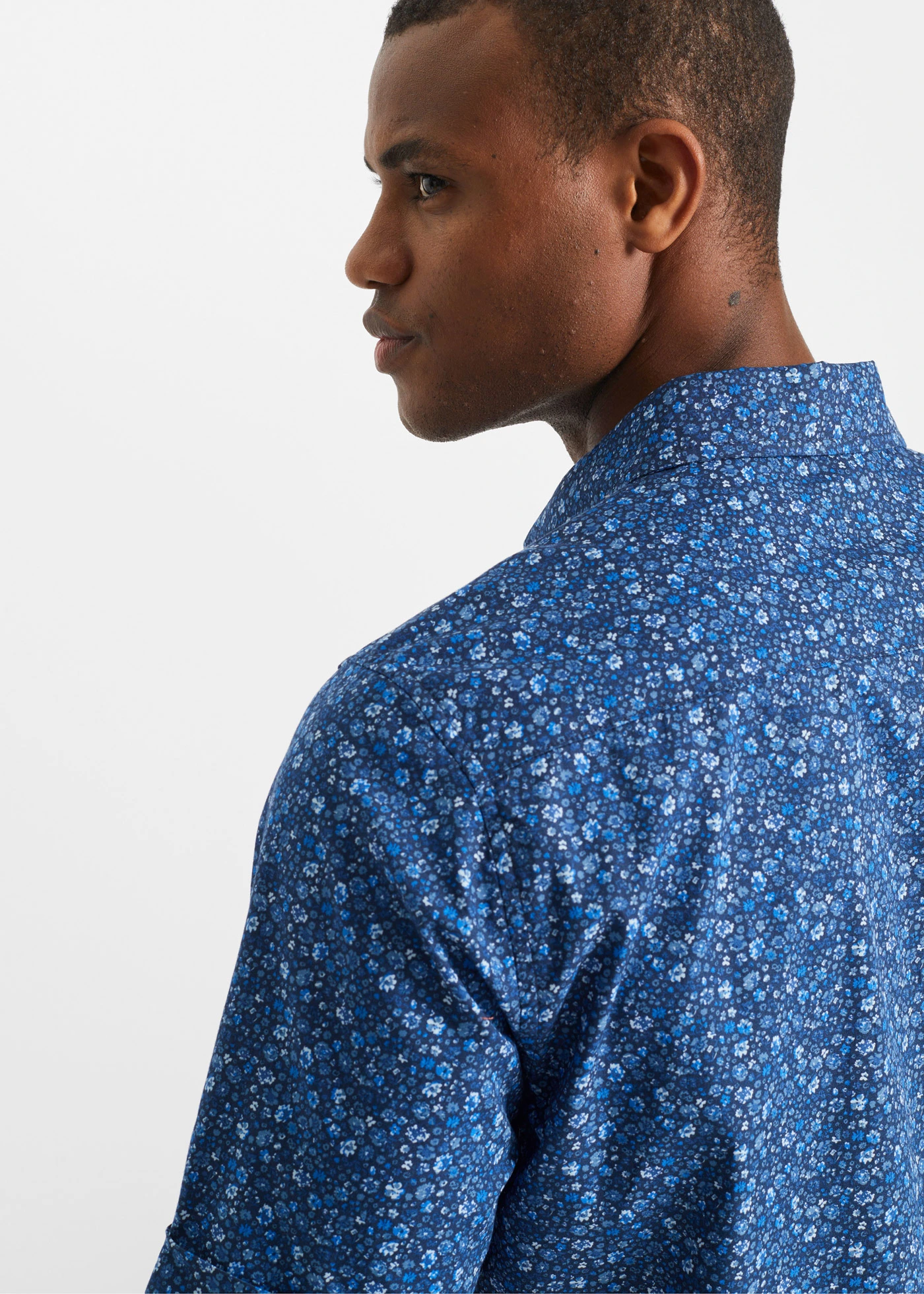 Košile z čisté bavlny, krátký rukáv • modrá-bílá • bonprix obchod