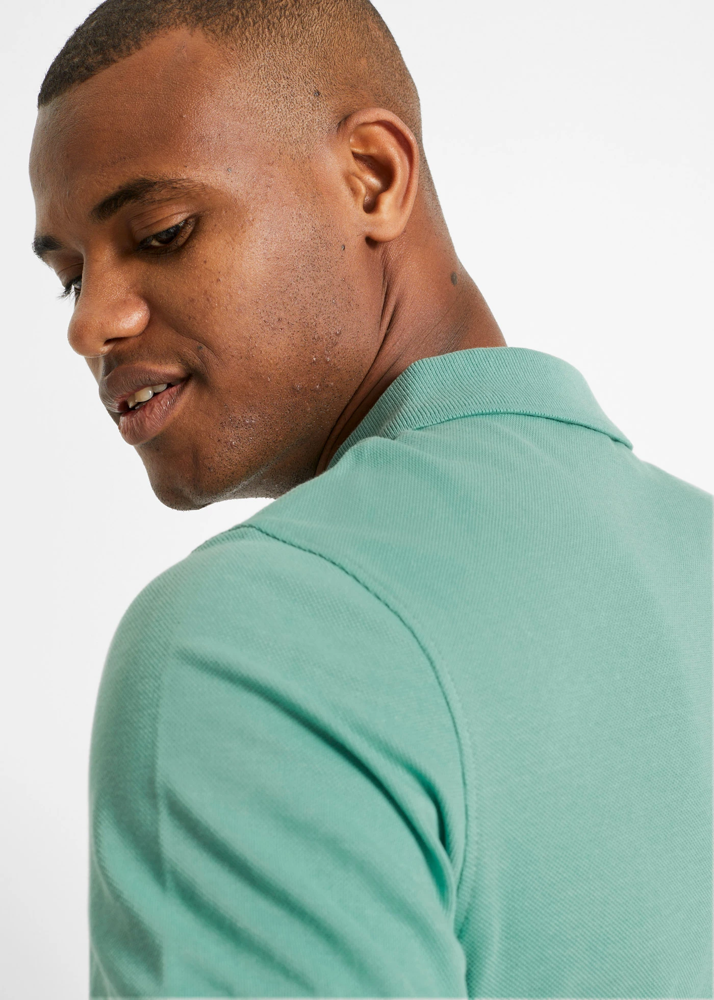 Lot de 2 polos 100% coton • vert sauge+bleu foncé • Boutique bonprix