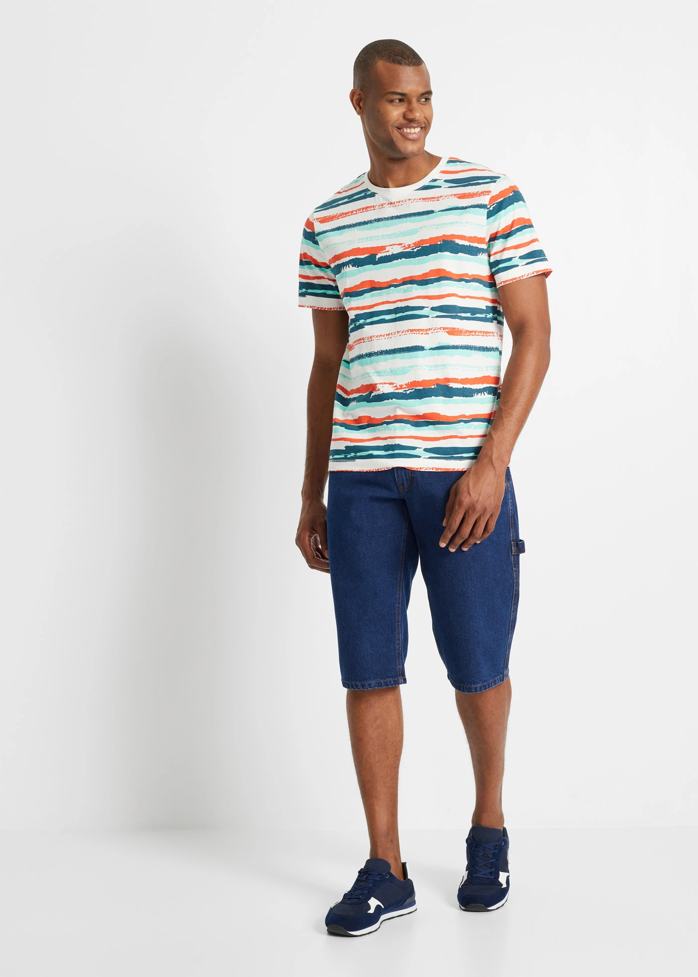 Tričko z organické bavlny • s barevnými proužky • bonprix obchod