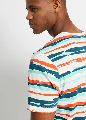 Tričko z organické bavlny • s barevnými proužky • bonprix obchod