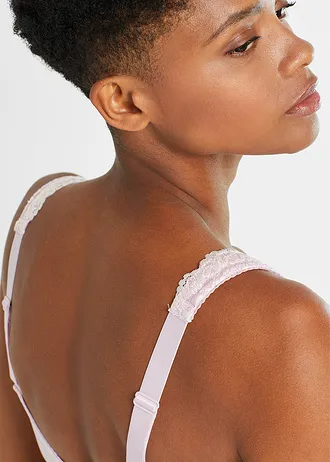 Soutien-gorge grand maintien sans armatures avec bretelles rembourrées, Couleur: mauve poudré-crème