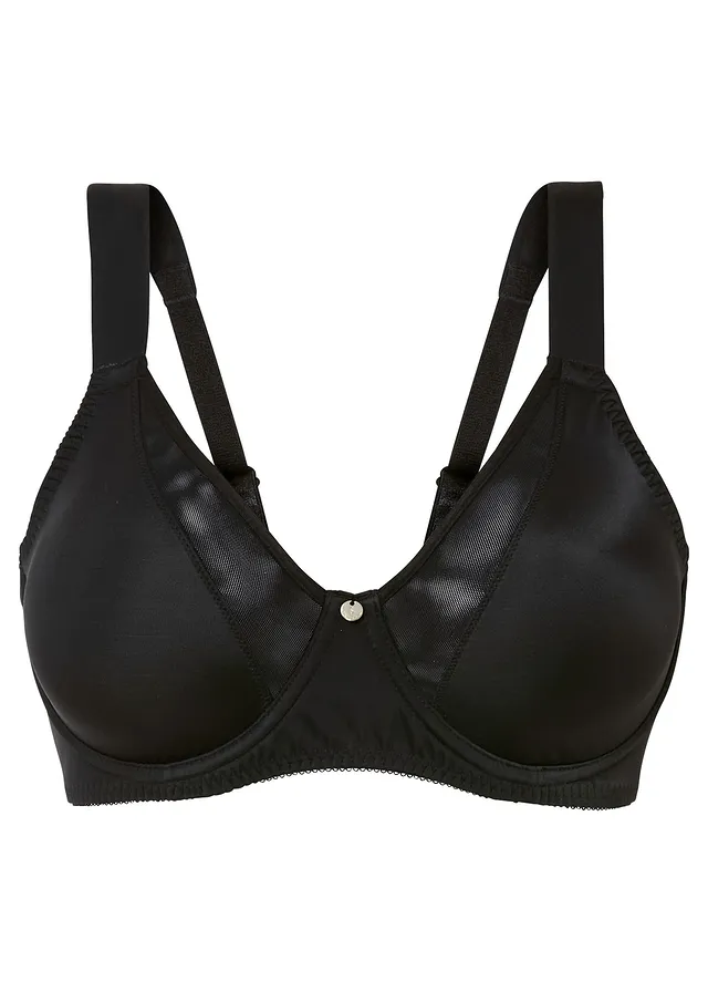 Soutien-gorge minimiseur à bretelles rembourrées, Couleur: noir